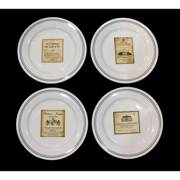 Vintage Restoration Hardware French Wine Label Plate Set in Org Box - Picture 3 of 9